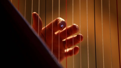 Eine Harfe wird gespielt