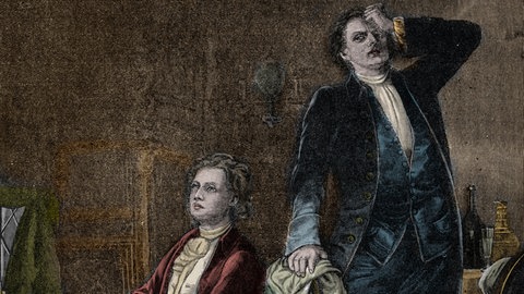 Illustration zu Puschkins „Mozart und Salieri“ (ca. 1830)