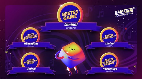 Auflistung der Gewinner des ARD Game Jams - Classical Edition