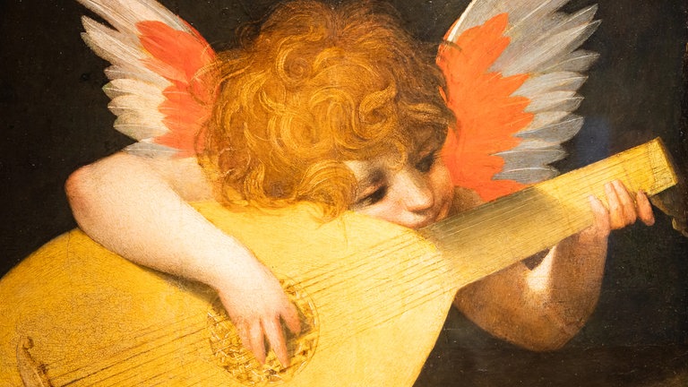 Rosso Fiorentino - Angel playing a lute, c. 1521