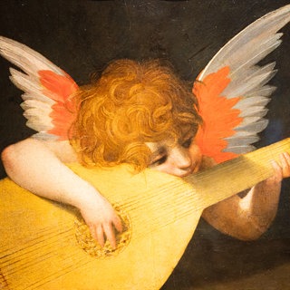 Rosso Fiorentino - Angel playing a lute, c. 1521