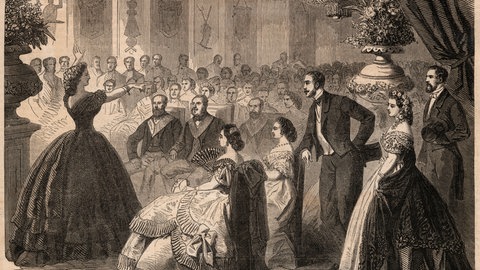 Pauline Viardot-Garcia (1821–1910) singt vor der Freimaurerloge