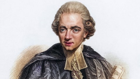 Charles Burney (1726–1814), englischer Musikwissenschaftler, geboren in Shrewsbury, Shropshire. Historisch, digital restaurierte Reproduktion von einer Vorlage aus dem 19. Jahrhundert, Aufnahmedatum nicht angegeben.