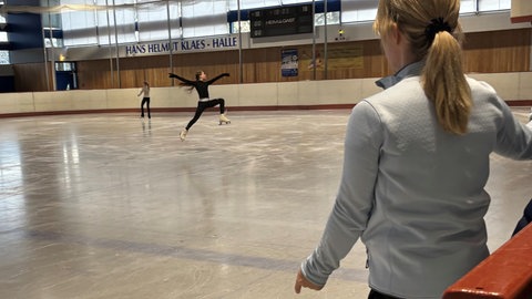 Training in der Eissporthalle in Mannheim