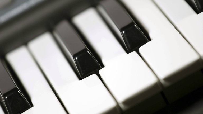 Eine Klaviertastatur