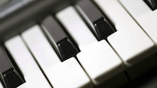 Eine Klaviertastatur