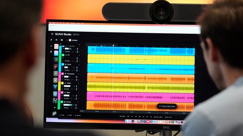 Ein KI-Musikstück wird auf dem Programm Suno erstellt