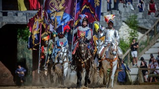Reiter-Ritter beim Turnierkampf (Kaltenberger Ritterturnier 2025)