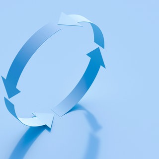 Ein Pfeil als Symbol für Wiederholungen