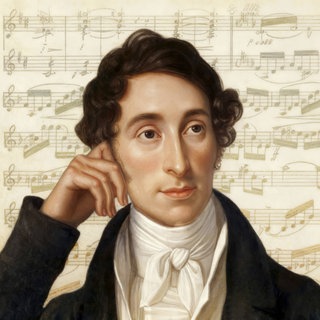Carl Maria von Weber, 1786-1826, deutscher Komponist, Dirigent und Pianist, digital bearbeitet nach einem Gemälde von Caroline Bardua