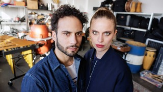 Vanessa Porter und Emil Kuyumcuyan (Perkussion und Komposition)