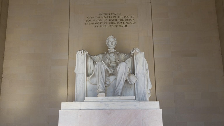 Abraham-Lincoln-Denkmal in Washington DC, USA.