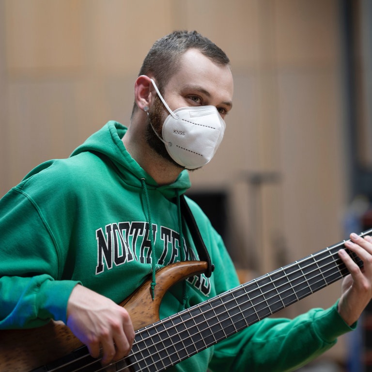 Proben beim SWR NEWJazz Meeting 2021 mit der Vibrafonistin Sasha Berliner