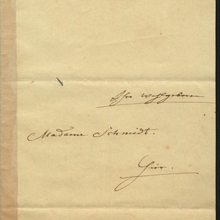 Ein Brief von Clara Schumann an eine Freundin