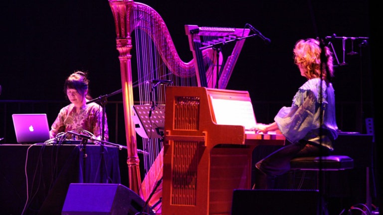 Ikue Mori und Zeena Parkins vom „Duo Phantom Orchard“ gestalteten das SWR NEWJazz Meeting 2008.