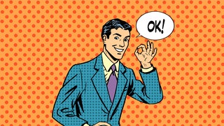 Geschäftsmann macht mit den Fingern Okay-Zeichen (Illustration):  Es scheint als gäbe es kein anderes Wort, das international so verbreitet ist wie "okay". Denn nicht nur in den USA sagt man "okay", sondern auf der ganzen Welt.