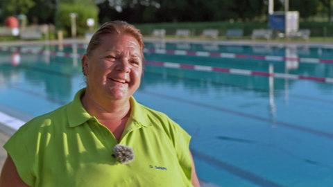 Daniela Schlung, Bademeisterin im Freibad Frankenthal