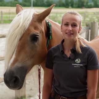 Land-Tierärztin und Pferd