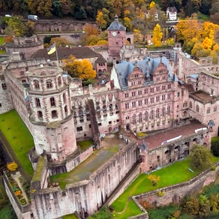 Luftaufnahme vom Heidelberger Schloss