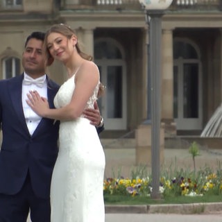 Frisch vermähltes Hochzeitspaar Valeria und Nelson