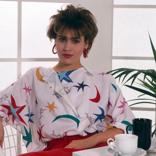 Bluse mit Schulterpolster - 1980er Jahre