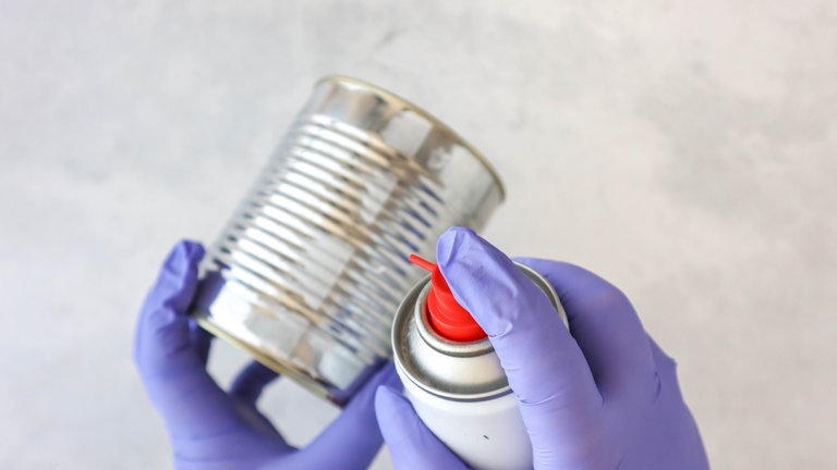 Zunächst müssen die leeren Dosen gut gereinigt werden. 