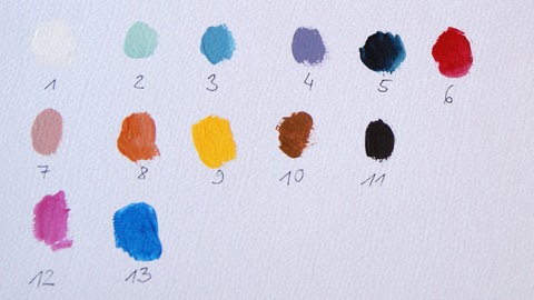 Seerosenteich aus Acrylfarben