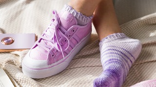 Sneaker-Socken mit gedrehtem Kordelrand