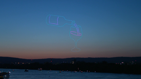 Erstmals gab es eine Drohnen-Lichtshow zum Abschluss der Mainzer Johannisnacht.