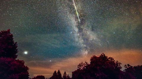 Perseiden am Nachthimmel