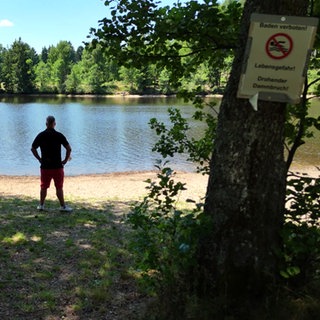 Badeverbot am Schlüchtsee in Grafenhausen