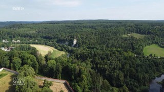Der Fürstliche Park in Inzigkofen aus der Luft