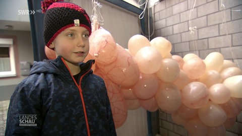 Junge mit Saublodere