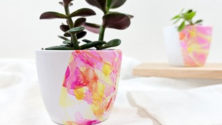 Marmorierter Bluemntopf