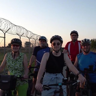 Eine Gruppe Radfahrer