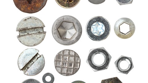 verschiedene Schraubköpfe