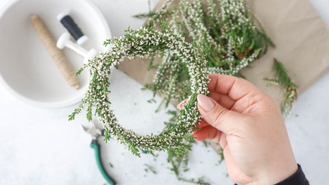 Kranz aus Heidekraut