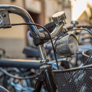 Fahrrad mit Scheinwerfer