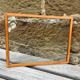 Beideitiger Bilderrahmen aus Holz und Glas