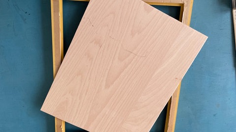 Schreibtafel aus altem Bilderrahmen