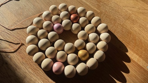 Untersetzer aus Holzperlen