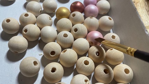 Untersetzer aus Holzperlen