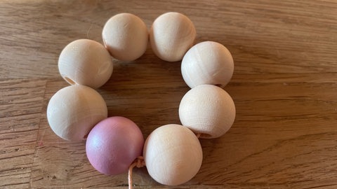 Untersetzer aus Holzperlen