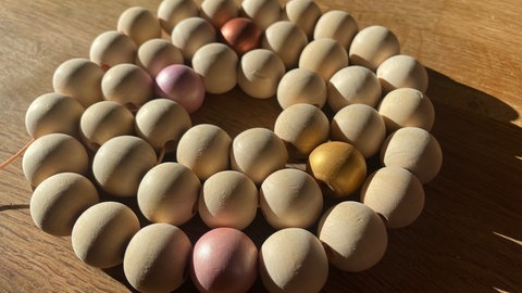 Untersetzer aus Holzperlen