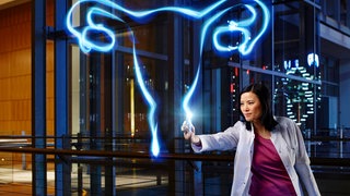 Weibliche Anatomie mit Rete ovarii