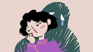 Illustration einer traurigen Frau. Einsamkeit kann krank machen. Darum startet nun mit "Social Prescribing EU" ein neues Projekt in Deutschland, bei welchem Ärzte ein Rezept für Soziale Kontakte ausstellen können.