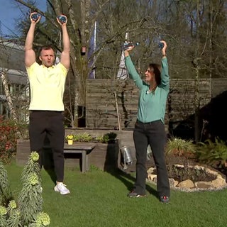 Fitness im Kaffee oder Tee Garten