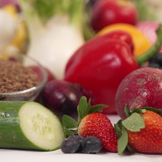 Obst, Gemüse und Quinoa