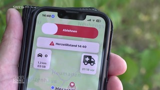 Ersthelfer App auf dem Handy