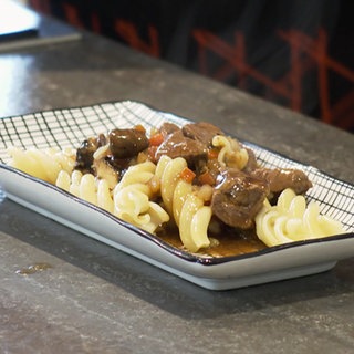 Boeuf Bourguignon  auf einem Teller